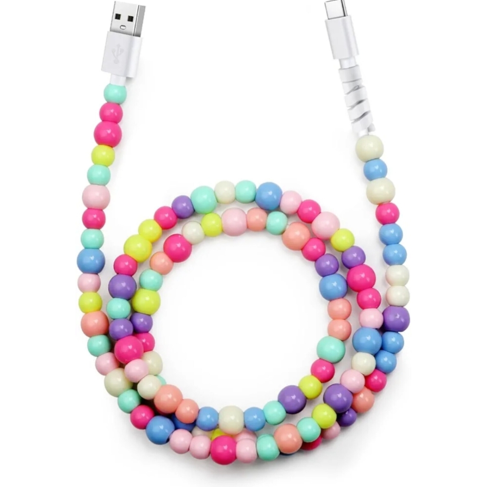 Vibrant Beaded Charging Cable Type C